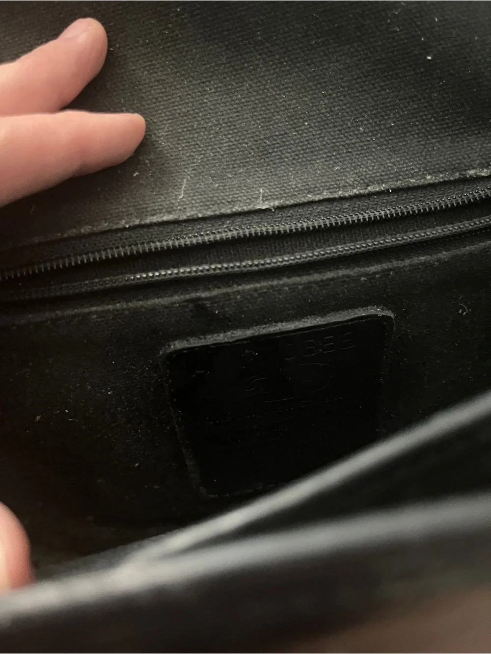 Vintage Black Leather Brighton Black Organizer Crossbody Bag with Silver